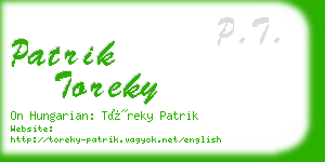 patrik toreky business card